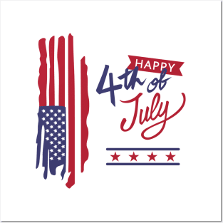 4th of July Independence Day Design Posters and Art